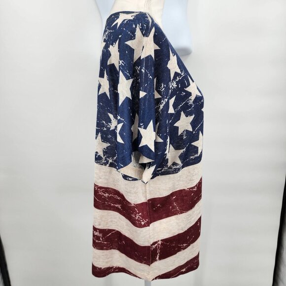 VOCAL Distressed American Flag Short Sleeve T Shirt Top S-XL NWT - Picture 7 of 9
